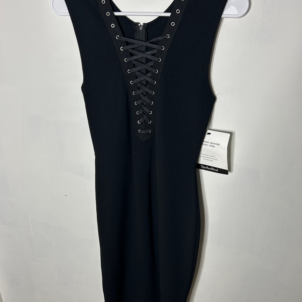 Altuzarra Black Lace-Up Backless Dress